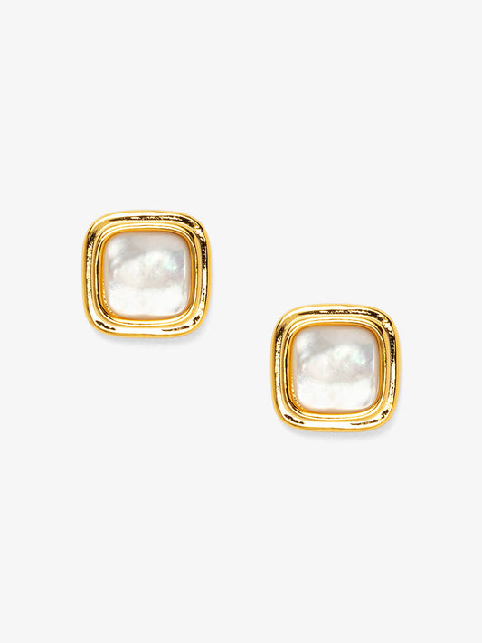 Sea Light Edge Mother Of Pearl Stud