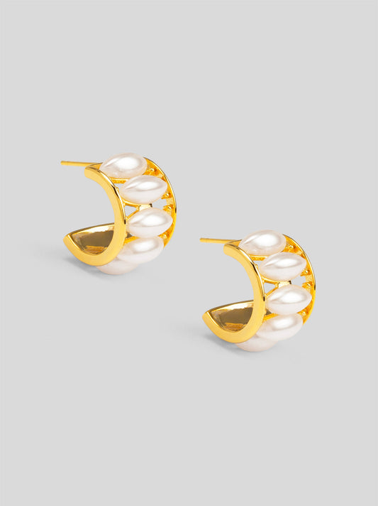 Sculpted Pearl Cuff Earring