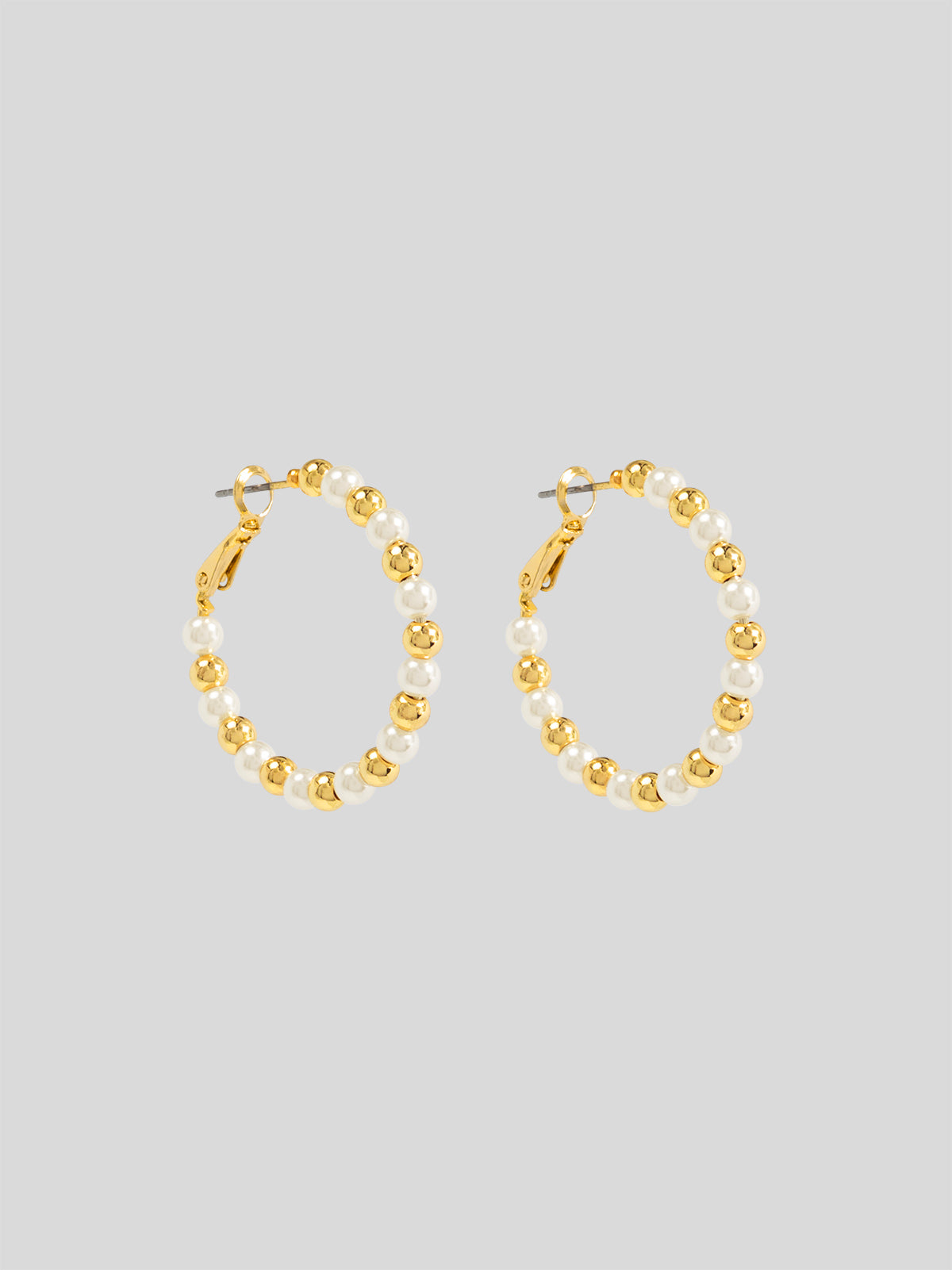 Mixed Bead Small Hoop Earring