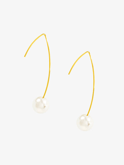 Threader Pearl Drop Earring