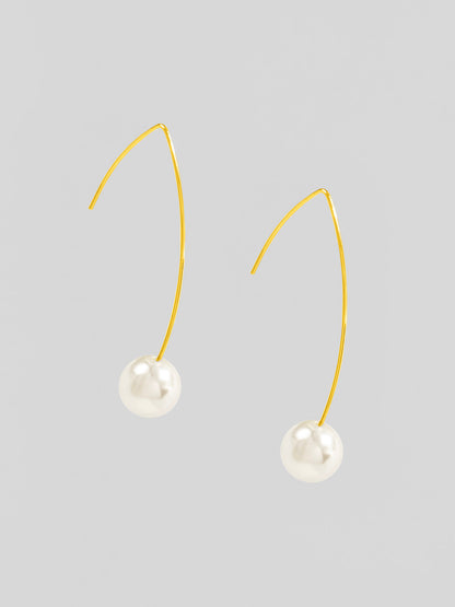 Threader Pearl Drop Earring