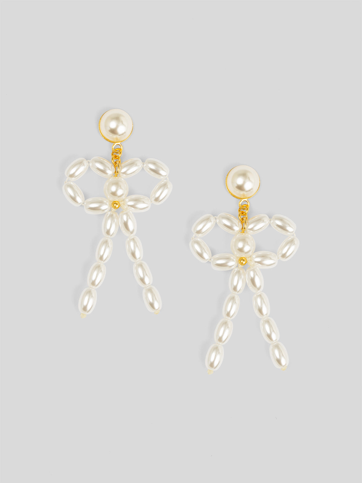 Pearl Bow Drop Earring
