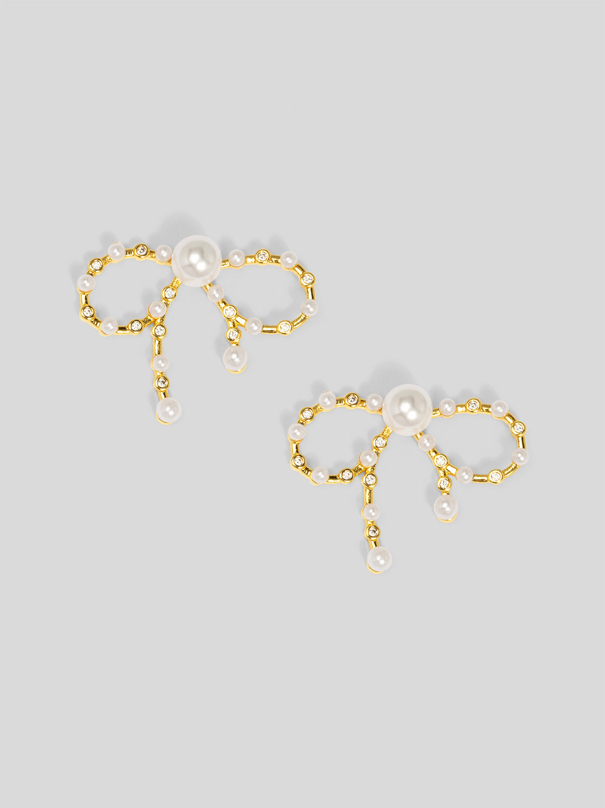 Crystal Bow Stud Earring