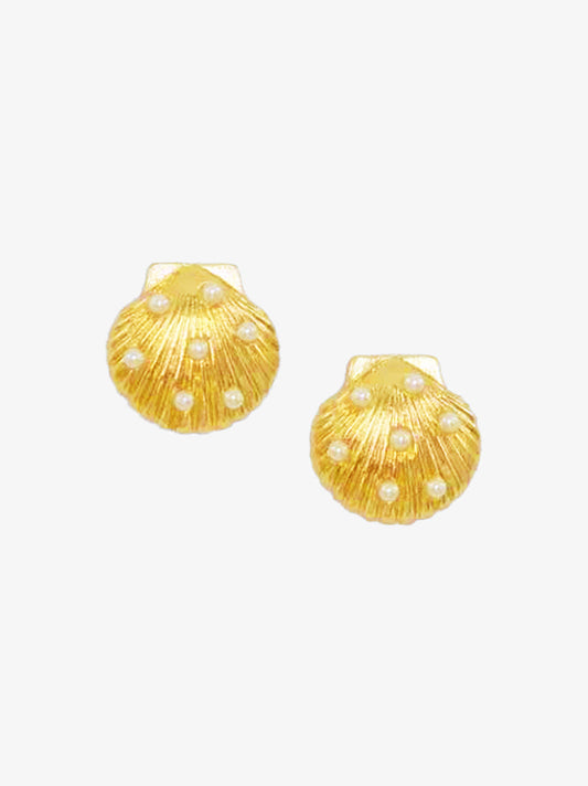 Pearly Shell Stud Earring
