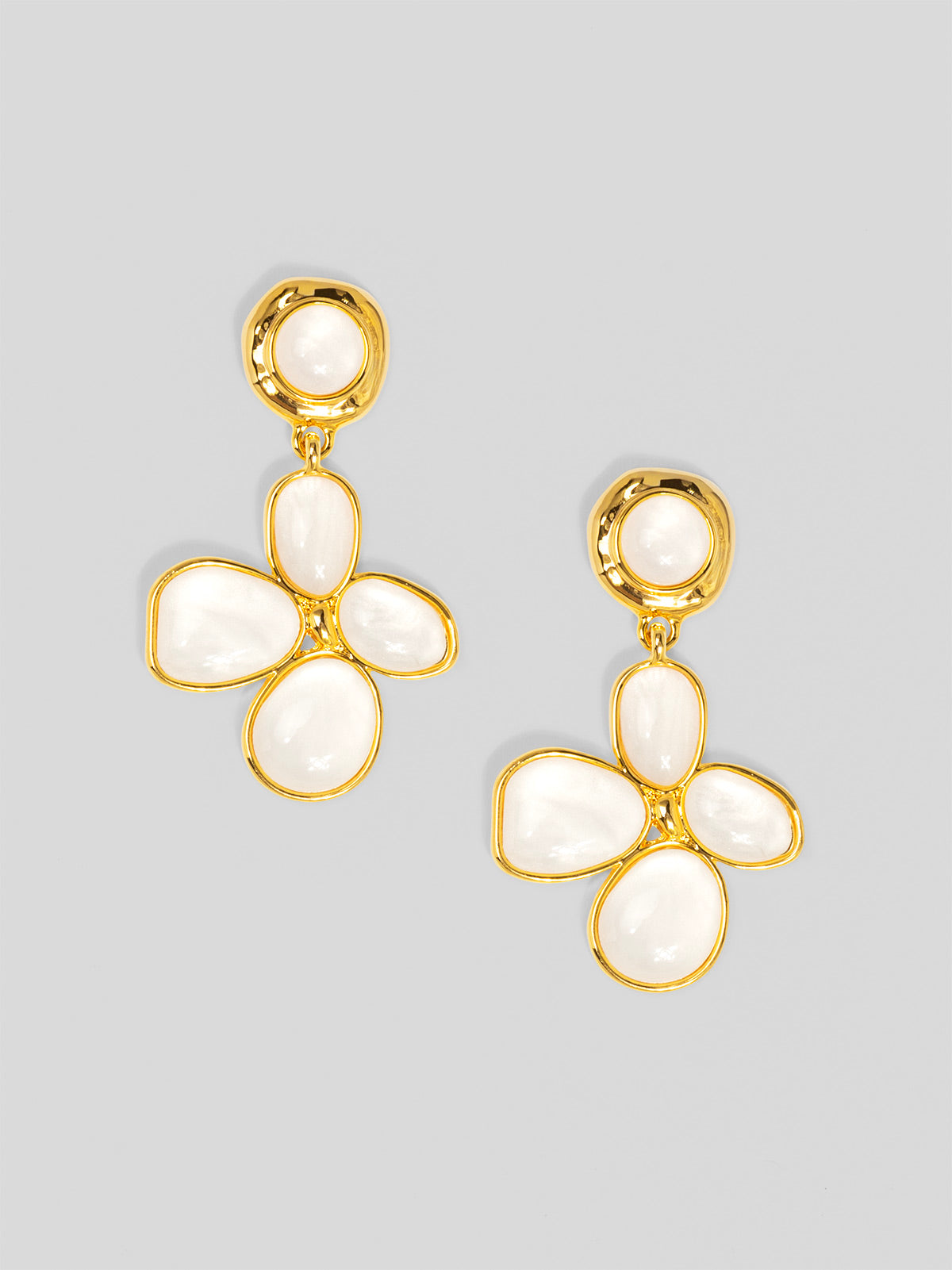 Mother of Pearl Flower Drop Earring