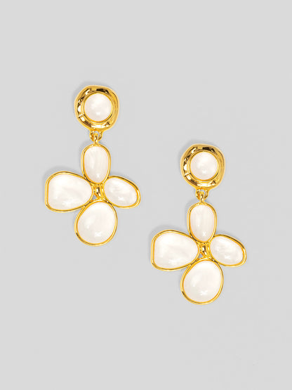 Mother of Pearl Flower Drop Earring