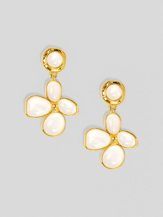 Mother of Pearl Flower Drop Earring