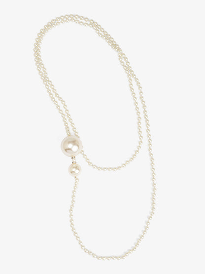 Give These Pearls a Whirl Long Layered Necklace