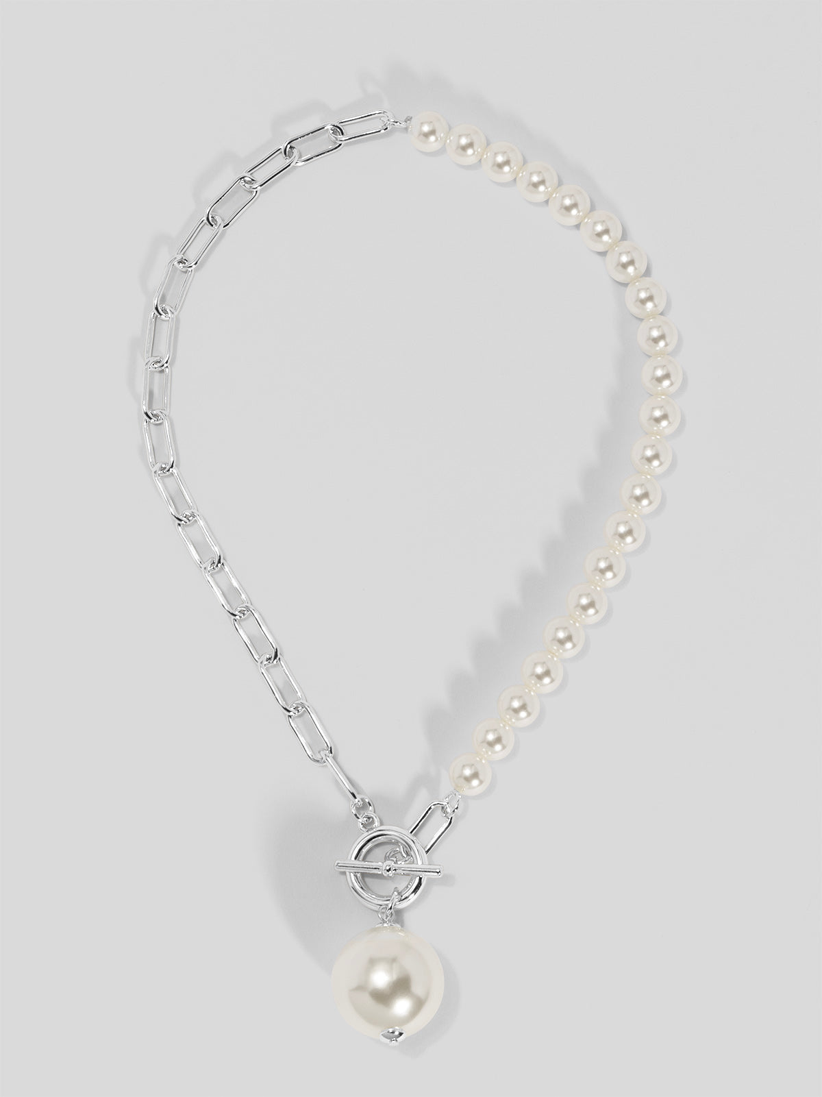 Chain and Pearl Pendant Necklace