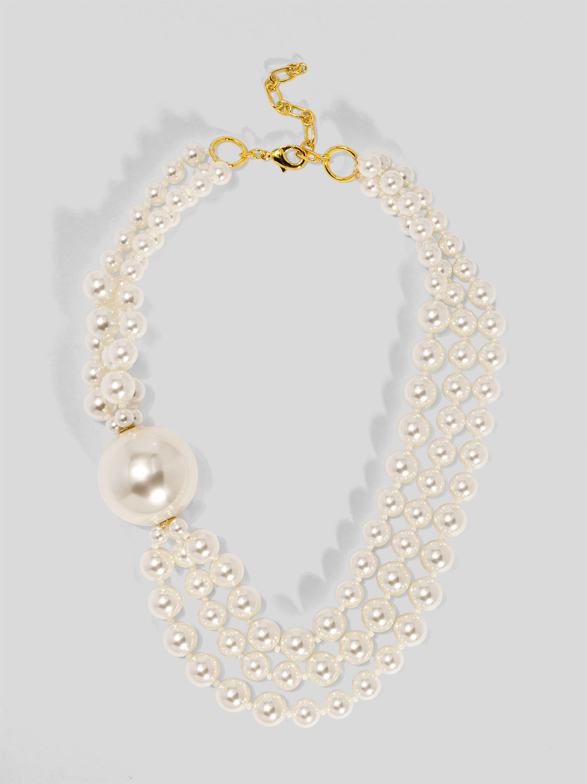 Collar Necklace with Oversized Pearl
