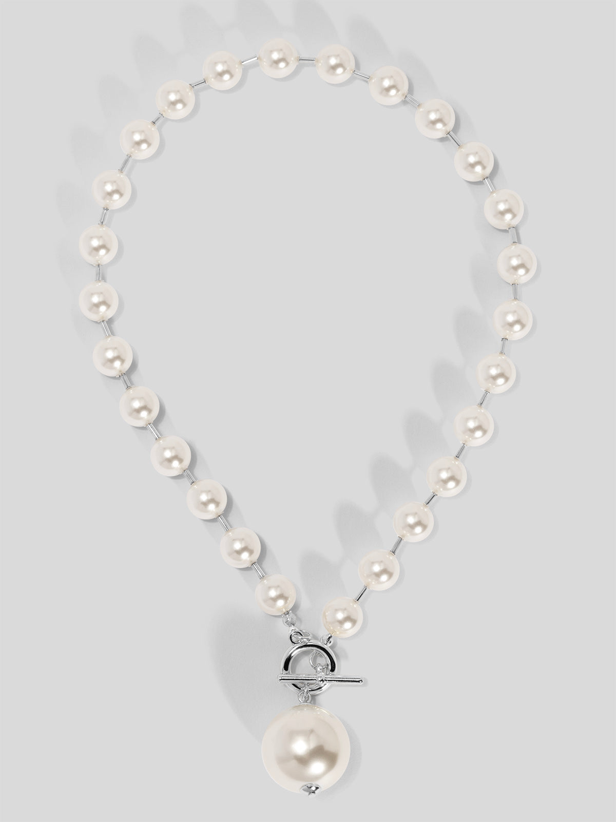 Pearl Beaded Collar Necklace with Tube Spacers