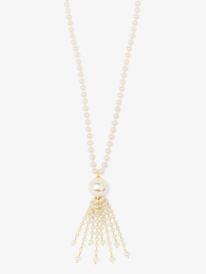 Pearl Tassle Long Necklace