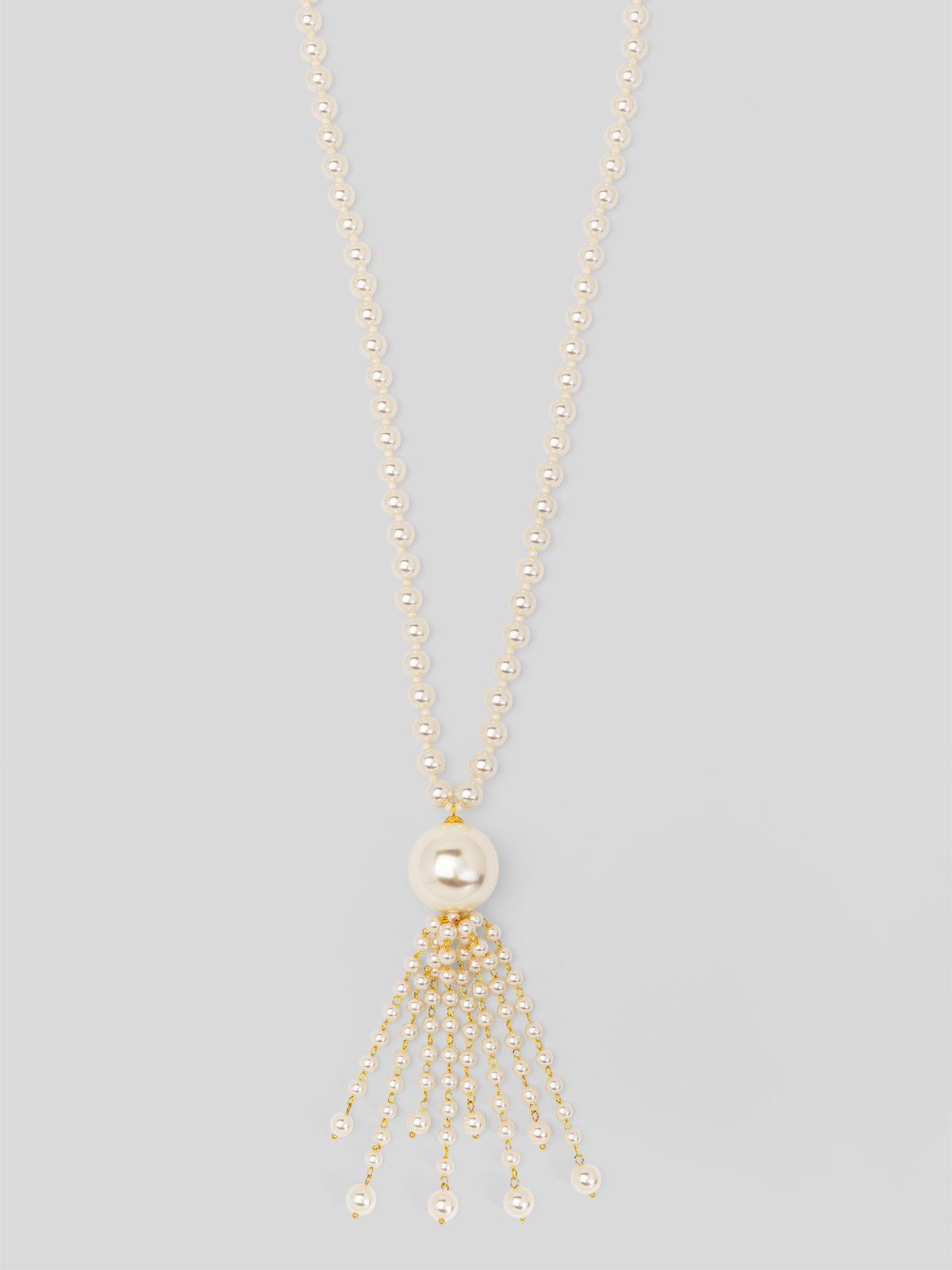 Pearl Tassle Long Necklace