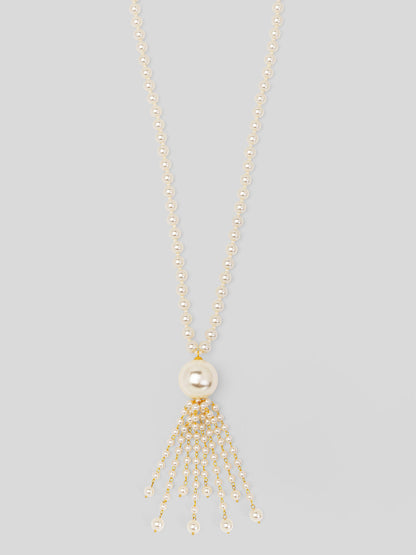 Pearl Tassle Long Necklace