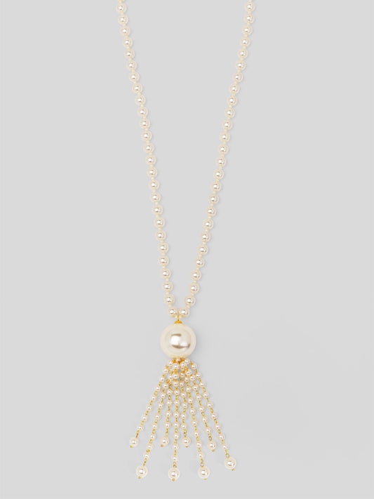 Pearl Tassle Long Necklace