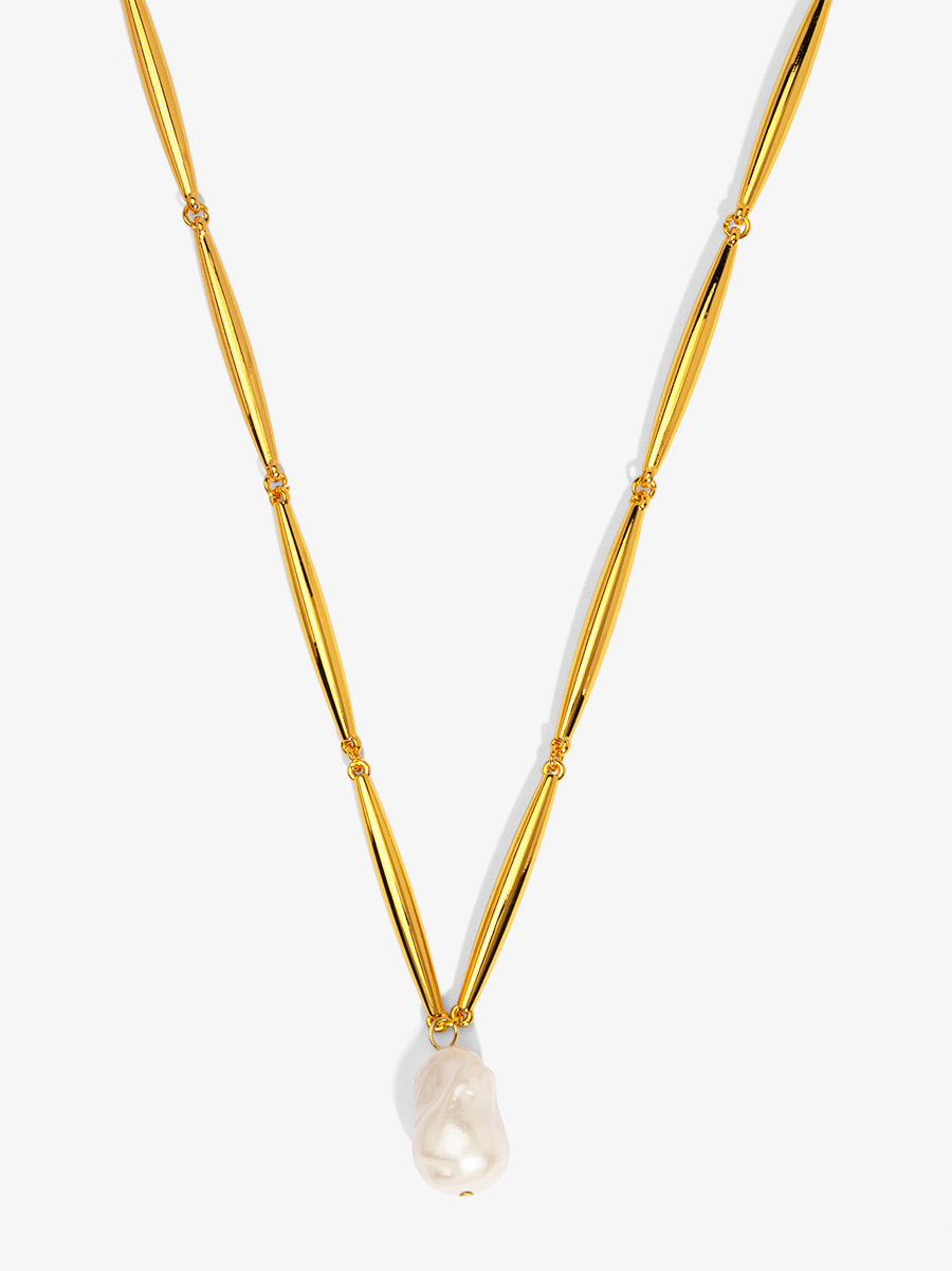Baroque Pearl Pendant Short Necklace