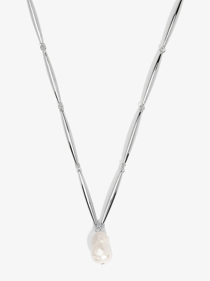 Baroque Pearl Pendant Short Necklace