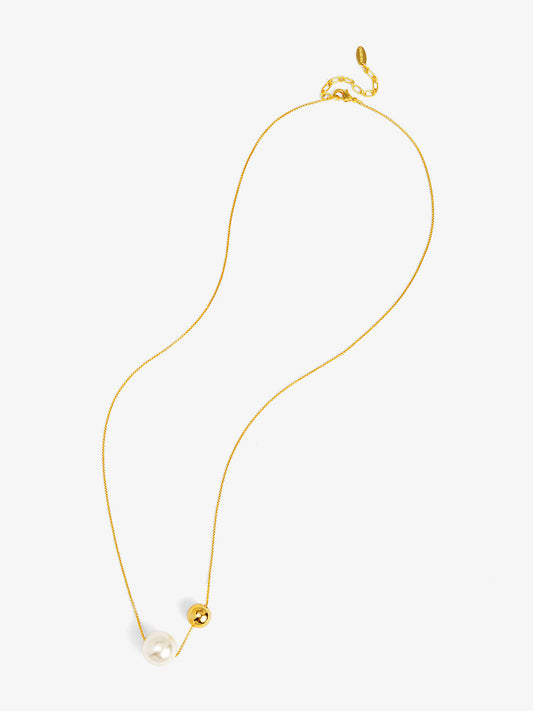 Pearl and Bead Long Necklace