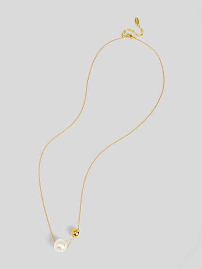 Pearl and Bead Long Necklace