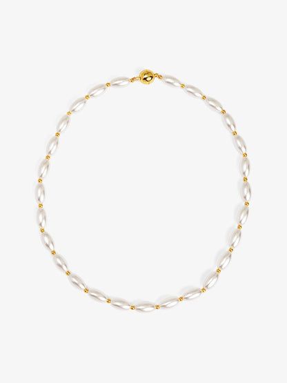 Rice Pearl Magnet Necklace