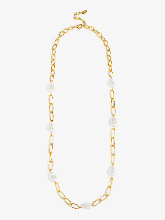 Baroque Link Long Necklace