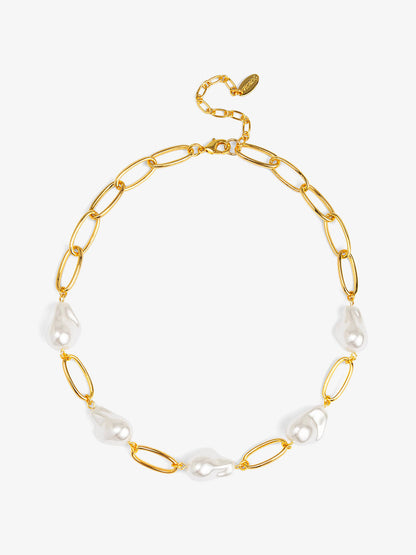 Baroque Link Collar Necklace