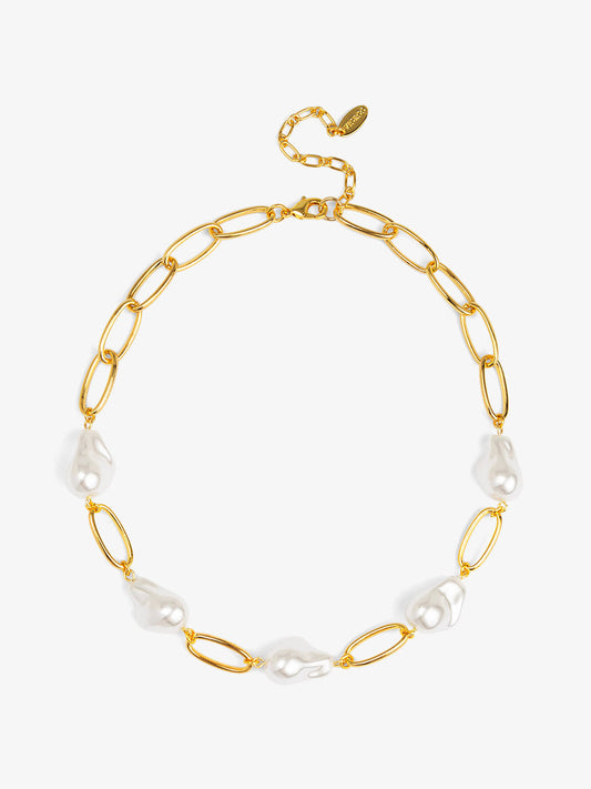 Baroque Link Collar Necklace
