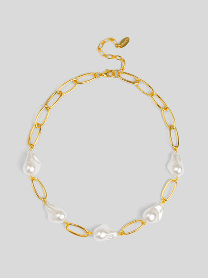 Baroque Link Collar Necklace