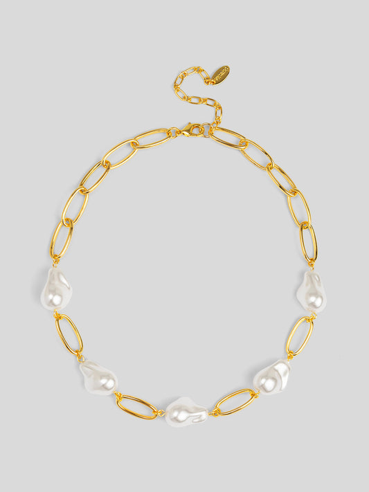 Baroque Link Collar Necklace