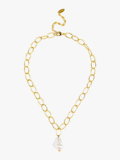 Baroque Drop Pendant Necklace