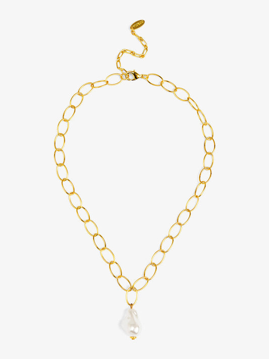 Baroque Drop Pendant Necklace