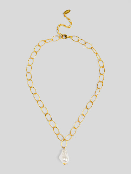 Baroque Drop Pendant Necklace