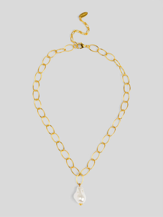 Baroque Drop Pendant Necklace