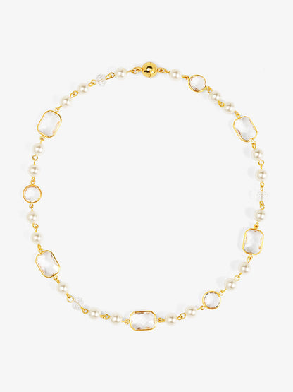Prism Pearl Magnet Collar Necklace