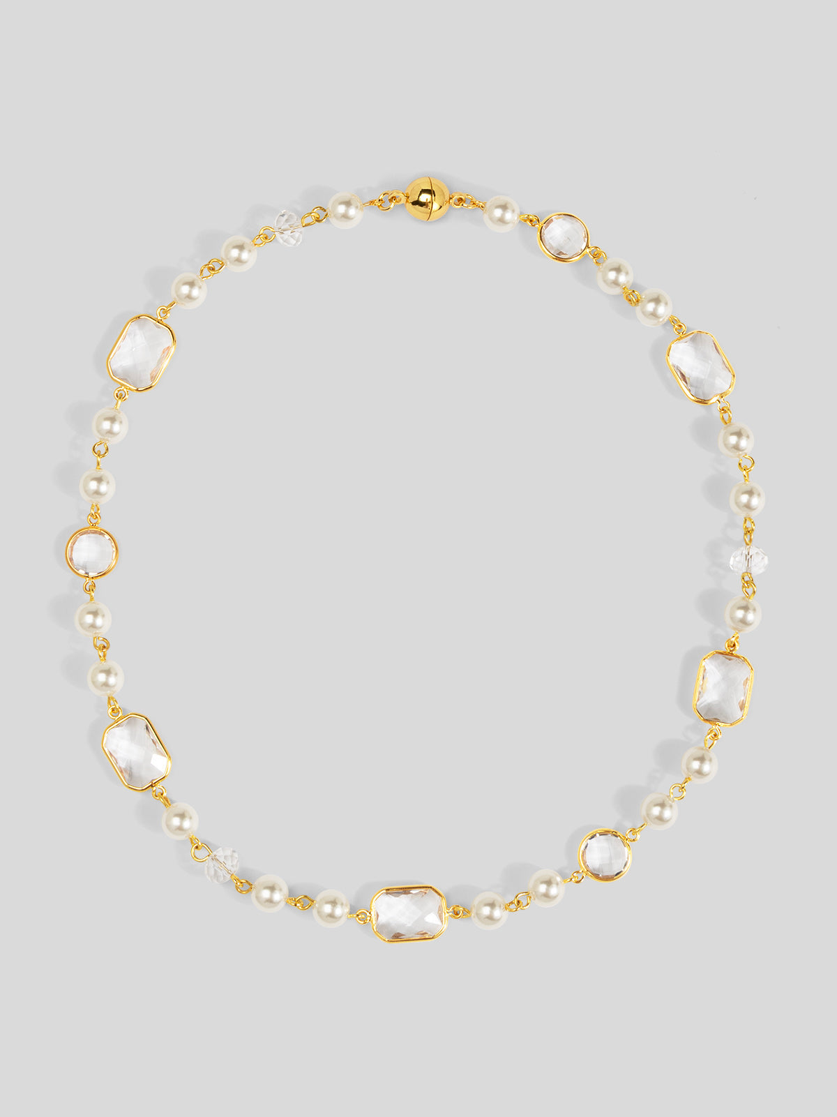 Prism Pearl Magnet Collar Necklace