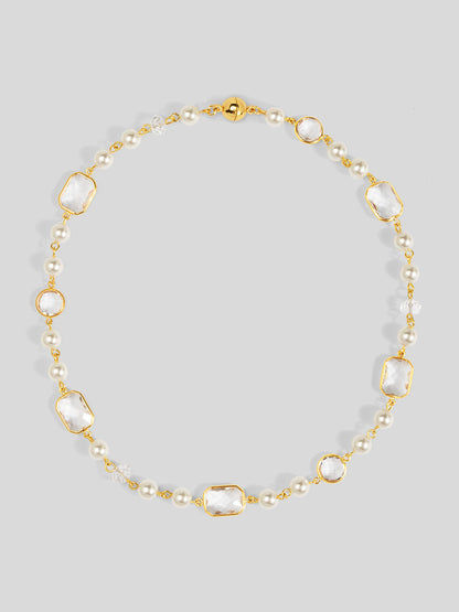 Prism Pearl Magnet Collar Necklace