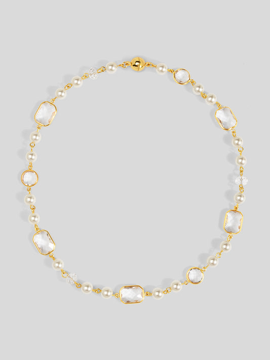 Prism Pearl Magnet Collar Necklace