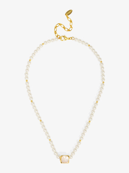 Sea Light Edge Mother Of Pearl Necklace