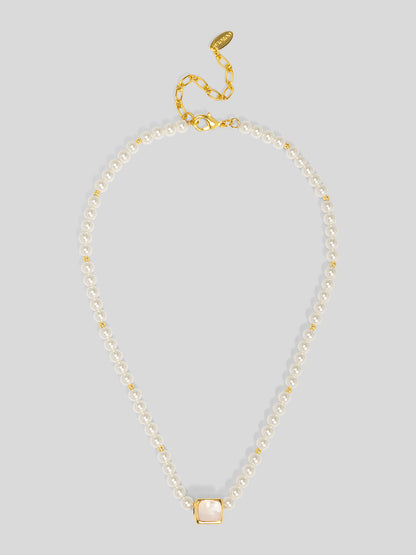 Sea Light Edge Mother Of Pearl Necklace