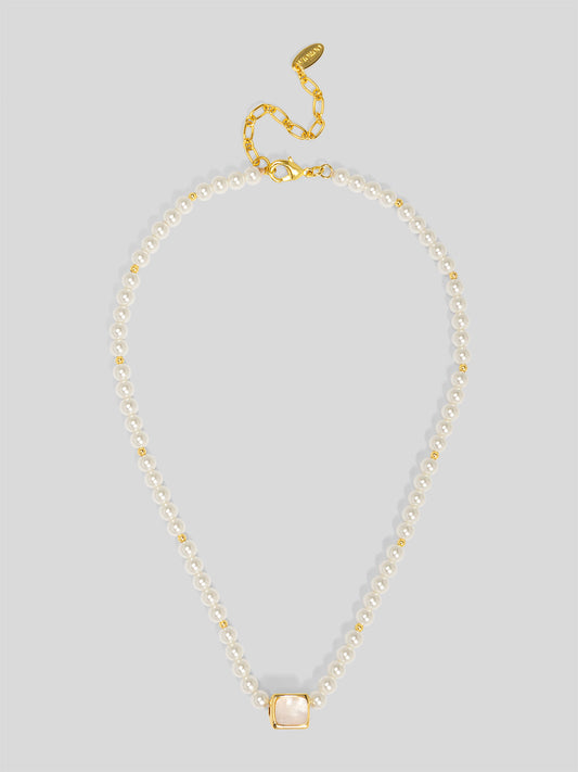 Sea Light Edge Mother Of Pearl Necklace