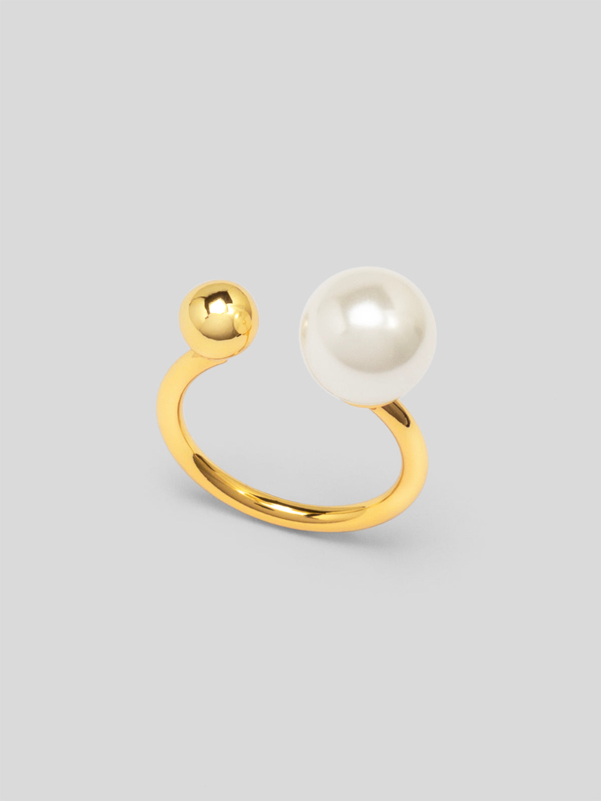 Pearl and Gold Bead Ring