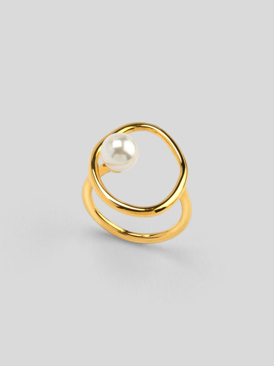 Encircled Pearl Ring