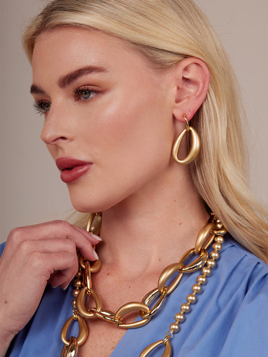 Ines Puffy Teardrop Earring