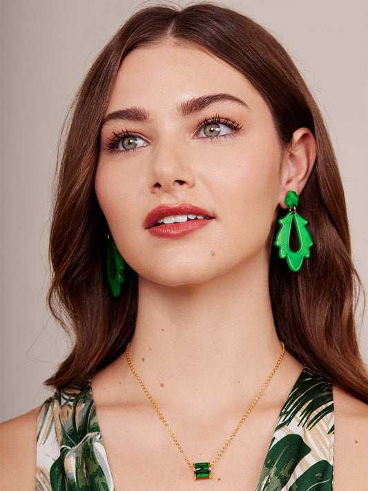 Resin Flame Drop Earring