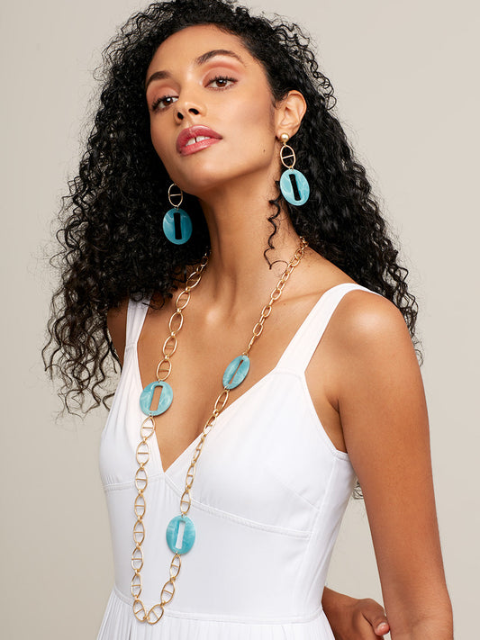 Cloud Links and Mariner Chain Long Necklace