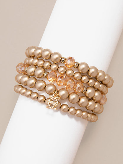 Golden Horizon Beaded Bracelet Set
