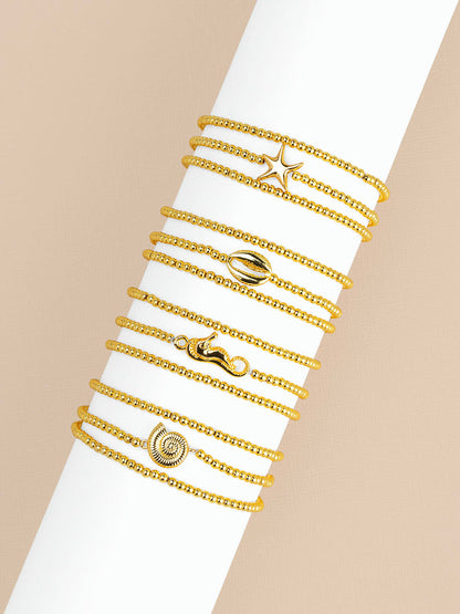 Marisol Nautical Charm Beaded Bracelet - Set of 3