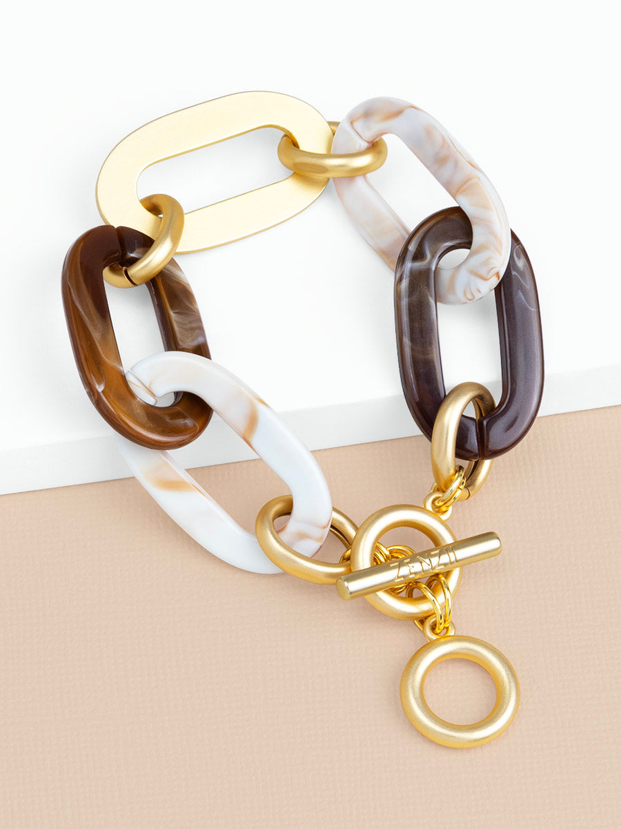 Isla Marbled Link Bracelet
