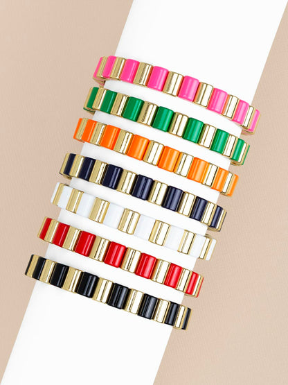 Noemi Enamel Stripe Bracelet