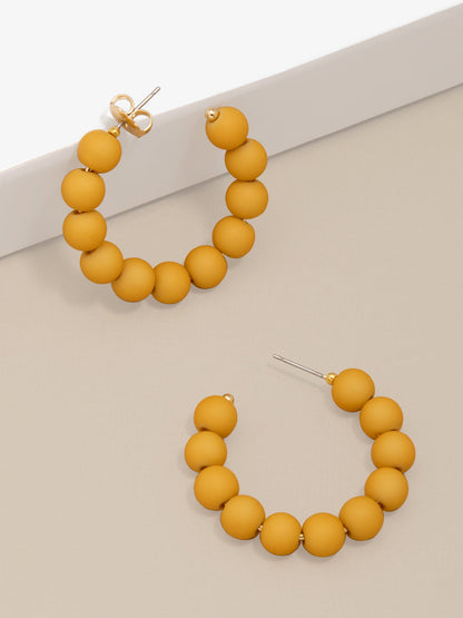 Madison Beaded Hoop Earring